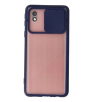 Durukar® Samsung Galaxy A01 Core Kılıf Palm Buzlu Kamera Sürgülü Silikon - Lacivert
