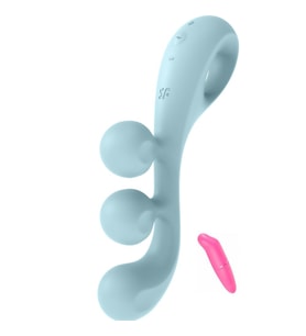 3 Bölgeye Aynı Anda Etki Edebilen Tri Ball 2 Light Blue Güçlü Titreşimli G-spot Vibratör+Vibratör