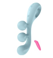 3 Bölgeye Aynı Anda Etki Edebilen Tri Ball 2 Light Blue Güçlü Titreşimli G-spot Vibratör+Vibratör