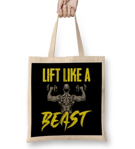 Awesome Lift Like a Beast Weightlifting Gym Bez Çanta Uzun Saplı