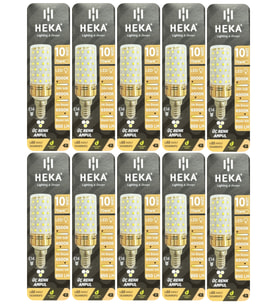 (10 Adet) Heka 10W (70W) Sarı-Günışığı-Beyaz E14 Duylu Üç Renkli Led Mısır Ampul