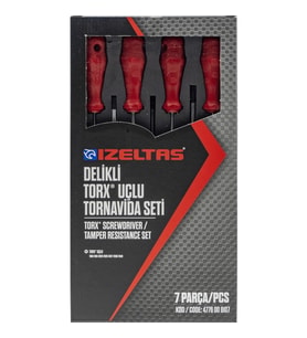 İzeltaş 4776008107 Delikli Torx Uçlu Tornavida Seti 7 Parça
