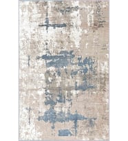 Eliana Home Baskılı, Yıkanabilir Kaymaz Taban Salon Halısı LNA0573 100x150 cm (Bej)