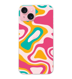 PrintiFy Apple iPhone 15 Plus Uyumlu Renkli Desen Tasarımlı Slim Fit Şeffaf Silikon Kılıf