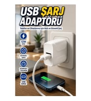 12W USB Şarj Adaptörü – Kompakt Telefon ve Cihaz Şarj Başlığı