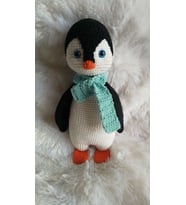 Şirin Penguen Amigurumi Organik Oyuncak
