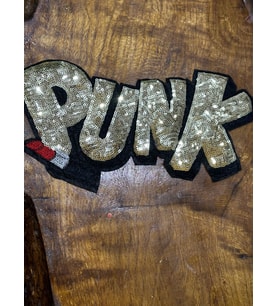 27X13 CM PUL PAYERT İŞLEME PUNK YAZILI ARMA YAMA DİKİŞ KOT AKSESUARI