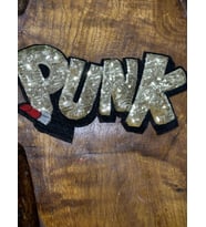 27X13 CM PUL PAYERT İŞLEME PUNK YAZILI ARMA YAMA DİKİŞ KOT AKSESUARI