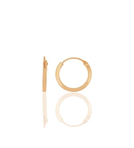 Gümüş rose  14 mm halka küpe  SGTL11744ROSE