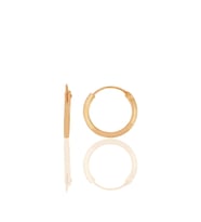 Gümüş rose  14 mm halka küpe  SGTL11744ROSE