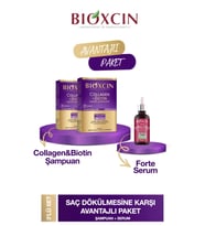 Bioxcin Collagen Biotin Şampuan 2 adet + Bioxcin fortte serum 50 Ml 1 adet