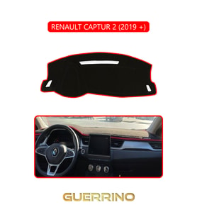 RENAULT CAPTUR 2 (2019 +)TORPİDO KORUMA HALISI KIRMIZI KENAR