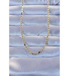 316L Çelik Gold Renk 60 cm Parçalı Ezme Kolye 5886 - EEEEEE6642-9994