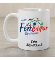 Fen Bilgisi öğretmeni isme özel kupa bardak