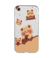 Iphone XR Uyumlu Bear Tasarımlı Şeffaf Telefon Kılıfı
