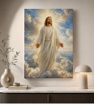 BK Gift İlahi Işık ve Gökyüzü Temalı Manevi Dini Dekoratif Kanvas Duvar Tablosu 50x70 cm