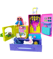Barbie Extra Mini Ve Hayvan Dostları'Nın Seyahat Maceraları Oyun Seti, 2 Yavru Köpek Ve Barbie Extra (Çok Renkli)