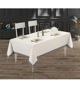 NİVEMESHOME FİLE GRİ 160*220 MASA ÖRTÜSÜ EVLÜKS