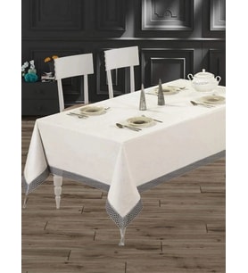 NİVEMESHOME FİLE GRİ 160*220 MASA ÖRTÜSÜ EVLÜKS
