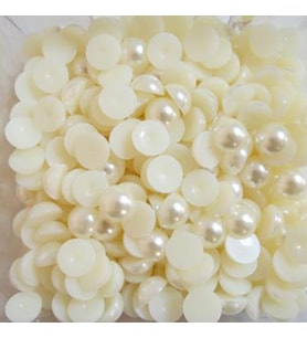 Yarım İncı Yuvarlak 12 Mm 250 Gr  Krem