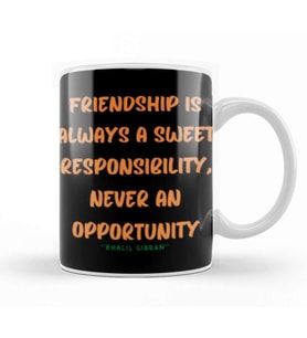 Friendship Quotes Gift Khalil Gibran Kupa Bardak Porselen
