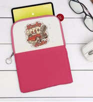 BK Gift Lucky Strike Tasarımlı Taşınabilir Koruyucu Tablet Kılıfı & Organizer Çanta - Pembe-1