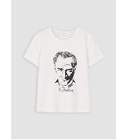 LCW Kids Beyaz Atatürk Baskılı Kız Çocuk Tişört
