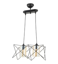 AVONNI AV-65076-2Y-BSY Siyah Boyalı Modern Avize E27 Metal Cam 40x20cm
