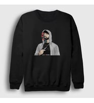 Presmono Unisex Siyah Love Eminem Sweatshirt 155730tt