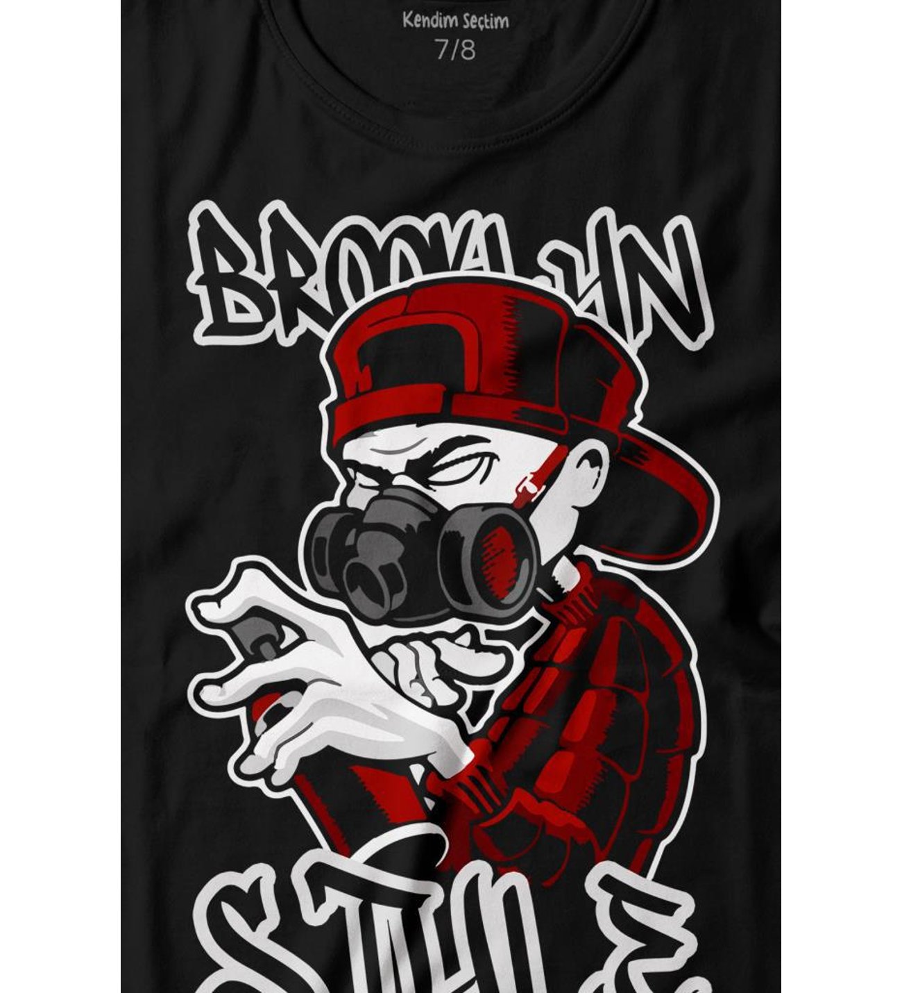 Brooklyn Hip Hop Rap Music Grafitti Baskılı Tişört Çocuk T-shirt