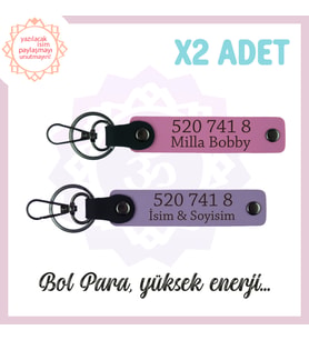 Mor Menekşe-Pembe, Size Özel Tasarım Anahtarlık, Yüksek Enerji Sağlayan Hediyelik 520 741 8 Kod İle (Çok Renkli)