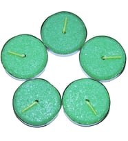 LokmanAVM Ksmart Tea Lights Yeşil Mum 5 li 1 Paket