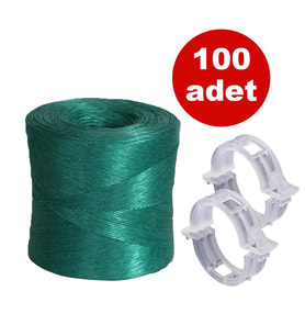  PİDOK SERA İPİ ORJİNAL BİTKİ KLİPSİ PAKETİ ŞEFFAF DOMATES KLİPSİ (TÜM BİTKİLER İLE UYUMLU KLİPS) 100 ADET