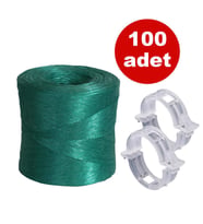  PİDOK SERA İPİ ORJİNAL BİTKİ KLİPSİ PAKETİ ŞEFFAF DOMATES KLİPSİ (TÜM BİTKİLER İLE UYUMLU KLİPS) 100 ADET