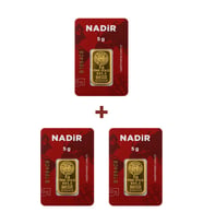 Nadir Gold 24 Ayar 15 Gram Külçe Altın (3 Adet 5 Gram Külçe Altın )