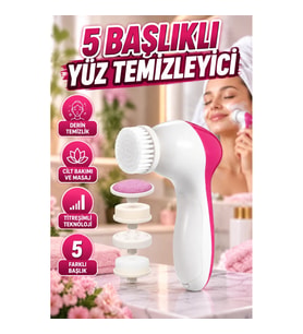 Beautiful Care 5 Başlıklı Titreşimli Cilt Temizleme ve Yüz Masaj Seti