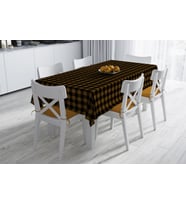 Adawall Home Sarı-Siyah Kare Masa Örtüsü 160x220CM