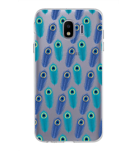PrintiFy Samsung Galaxy J4 ile Uyumlu 1mm Slim Fit Nazar Boncuğu 4 Baskılı Şeffaf  Kılıf