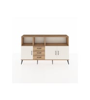 Arges Konsol 5 Raflı 3 Çekmeceli 3 Kapaklı 176x30x99 Çam-Aytaşı/Çam