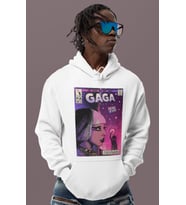 Tasarım Lady Gaga Baskılı Unisex Oversize Şarkıcı Hoodie