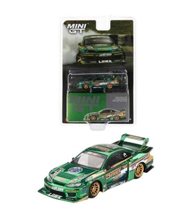 Mini GT BL Nissan Silvia (S15) LB-Super Silhouette LBWK 2024 Fausto Racing Diecast 1/64 Model Araba
