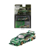 Mini GT BL Nissan Silvia (S15) LB-Super Silhouette LBWK 2024 Fausto Racing Diecast 1/64 Model Araba