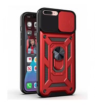 Kızaklı Tank Kılıf Apple iPhone 8 Plus Kırmızı