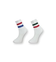 2'li Unısex Retro Tasarımlı Esnek Nem Alabilen Pamuklu Spor Soket Çoraplar (Çok Renkli)