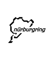 Nürburgring Oto Sticker Siyah 20 Cm