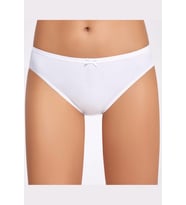 Fiyonklu Beyaz Kadın Bikini Külot