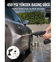 Kablosuz Taşınabilir Basınçlı Yıkama Tabancası Köpük Şişeli