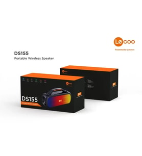 Lecoo DS155 30W Kablosuz Bluetooth 5.0 RGB IPX5 TWS Stereo Boombox Taşınabilir Hoparlör