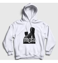 Presmono Unisex Beyaz Band V2 Mgla Kapüşonlu Sweatshirt 376117tt