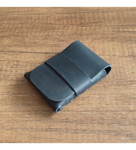 Sumerian Minimalist Deri Kartlık Siyah (Anahtarlık Hediye)
